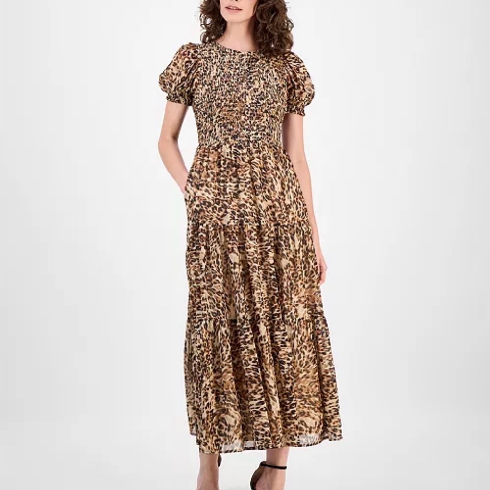 Anne Klein Animal Print Maxi Dress